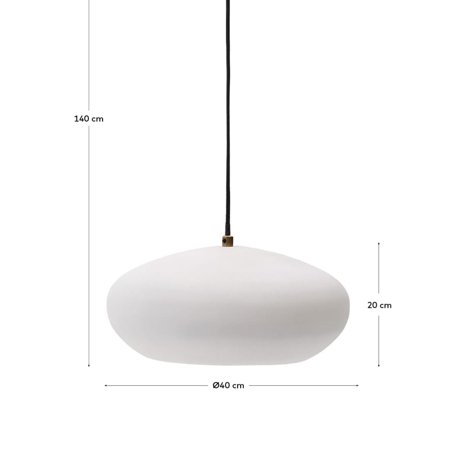 Lampada da soffitto Inda in metallo bianco Ø 30 cm