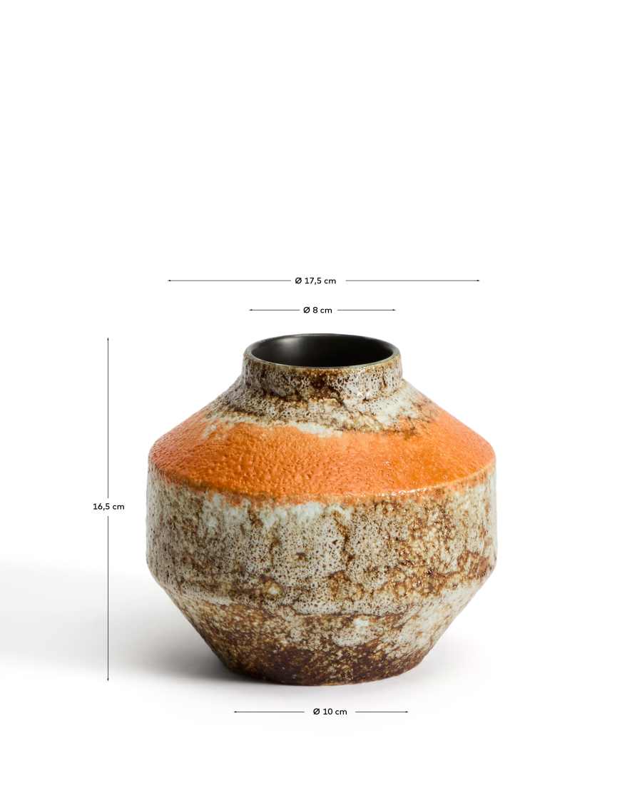 Estin vaas van multicolour keramiek, 16,5 cm