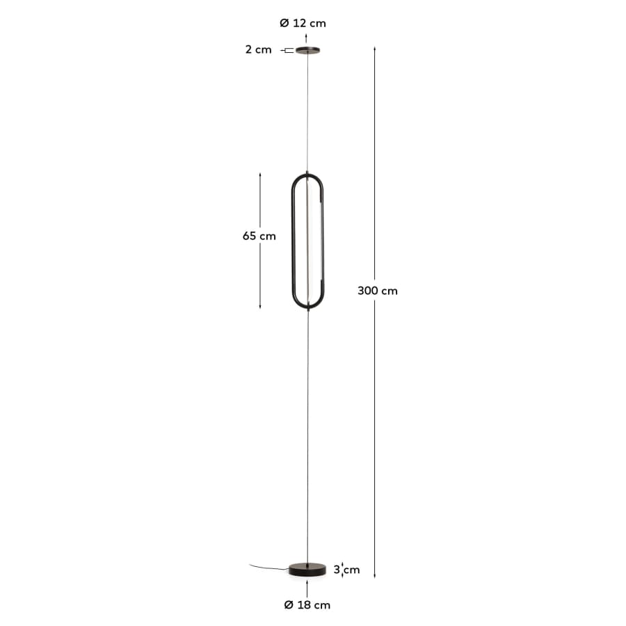 Bow black aluminium ceiling lamp Ø 16 cm