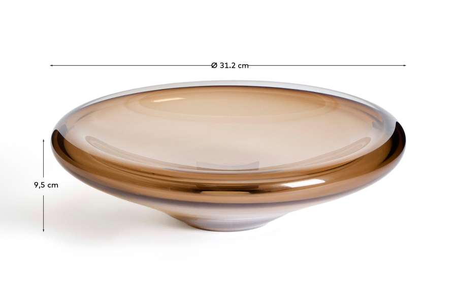 Zolira brown glass centerpiece Ø 31 cm