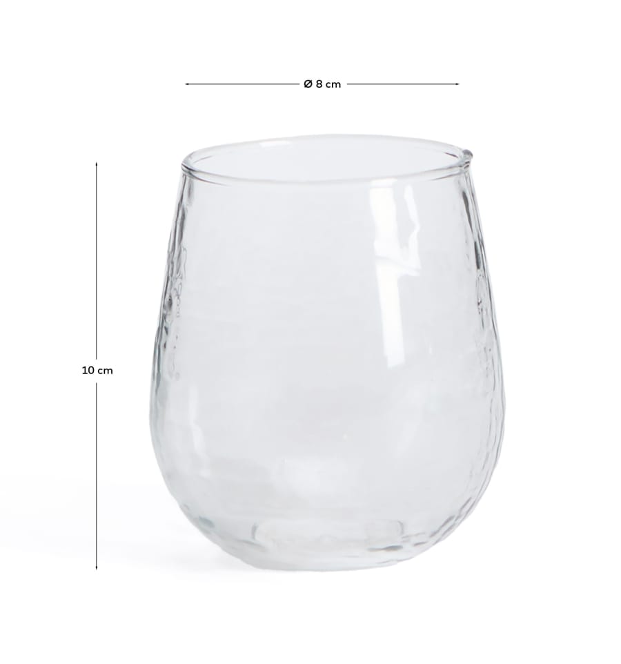 Sileia cup made of transparent recycled glass