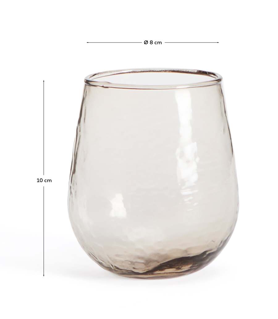 Sileia cup made of brown recycled glass