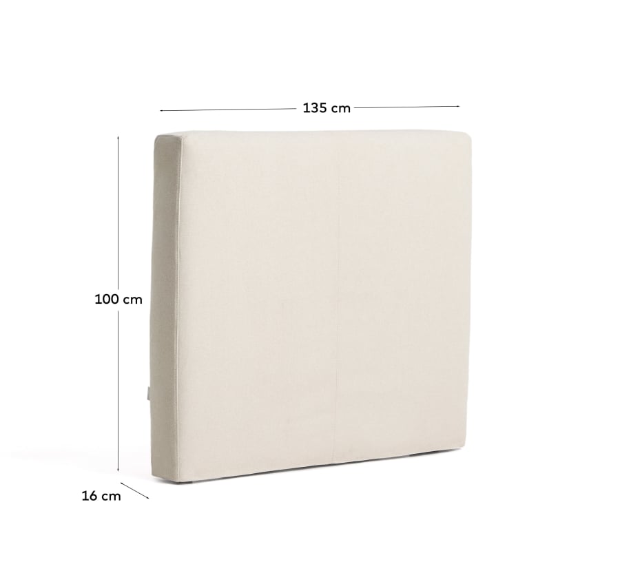 Blok ecru headboard with removable cover for bed up to 90cm