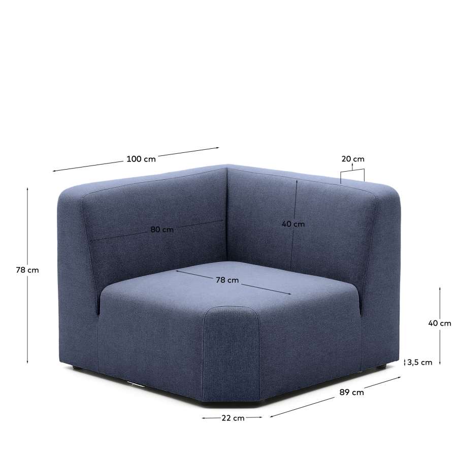 Neom corner module blue 75 cm FSC Mix Credit