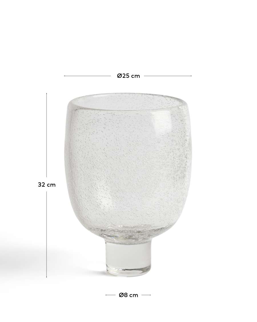 Centerpiece Sirau από διαφανές γυαλί Ø24 εκ