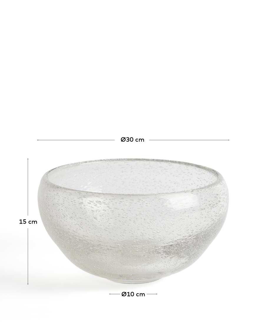 Centerpiece Sirau από διαφανές γυαλί Ø29,8 εκ