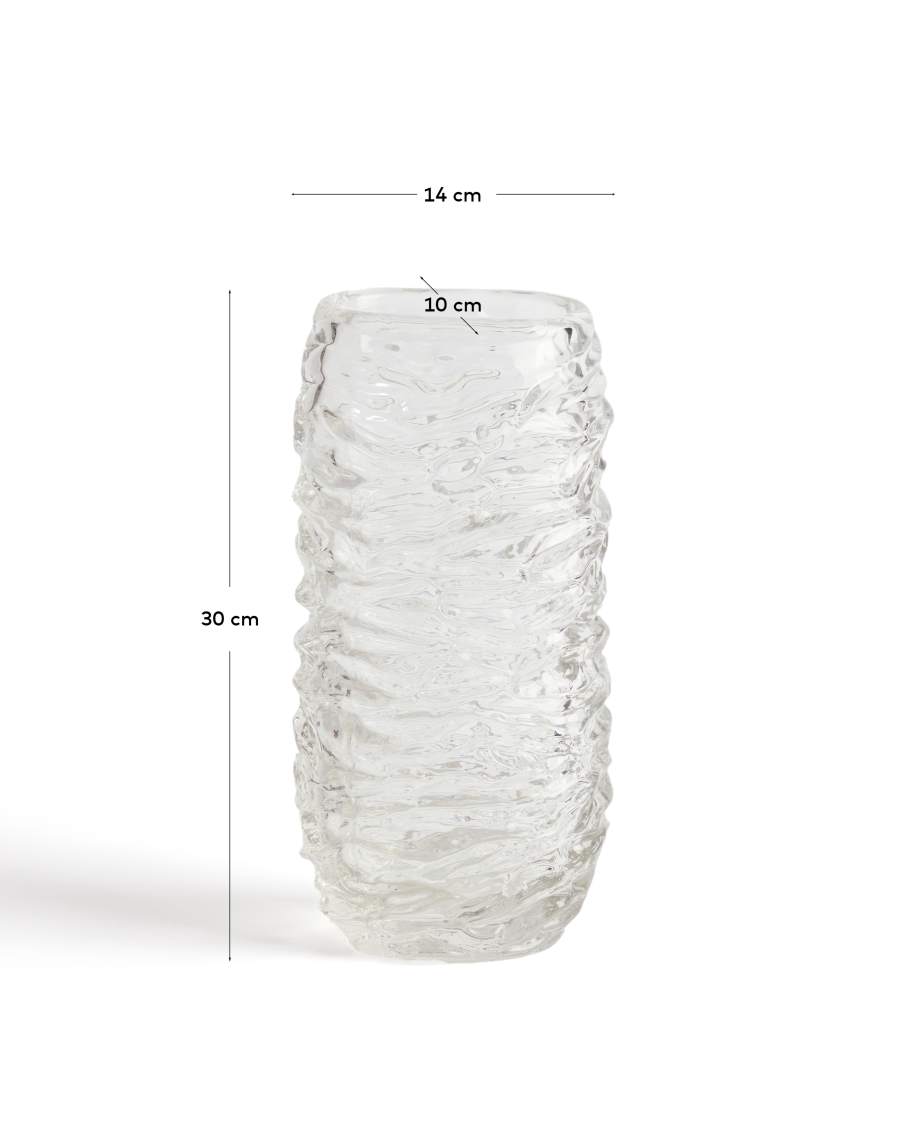 Jarrón Vorma από διαφανές γυαλί 29,5 εκ