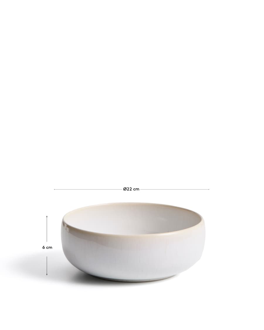 Uilo white ceramic bowl