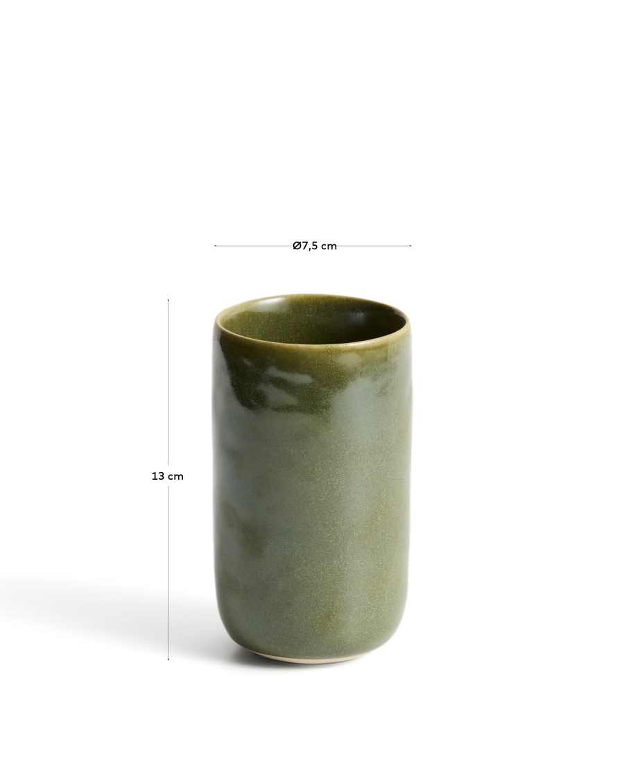 Uilo green ceramic mug