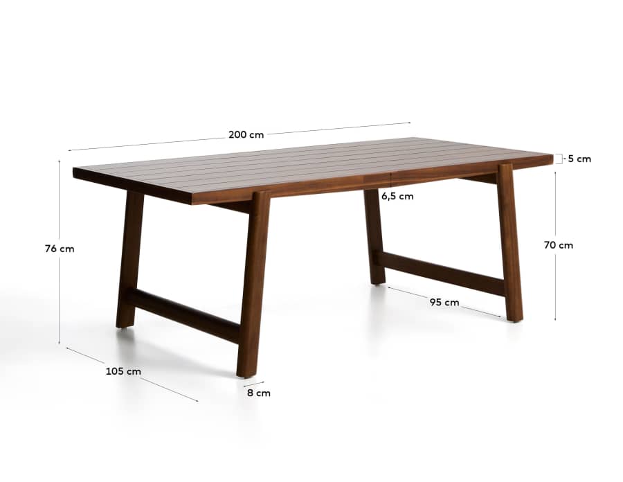 Τραπέζι εξωτερικού χώρου Itani από μασίφ ξύλο ακακίας 200 x 100 εκ. FSC 100%