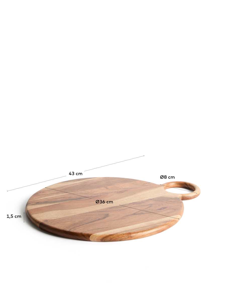 Dalme acacia wood serving board Ø35.5cm