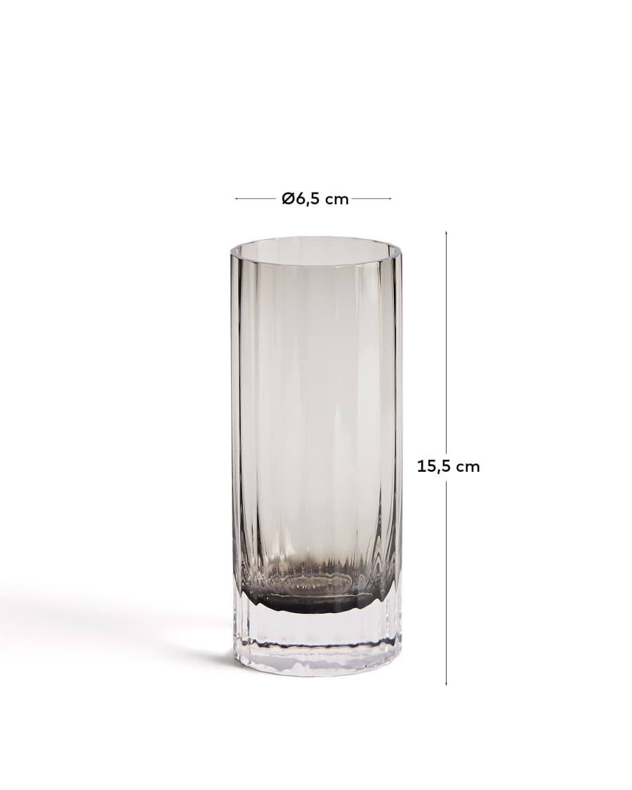 Clarien grey glass cup, 30 cl