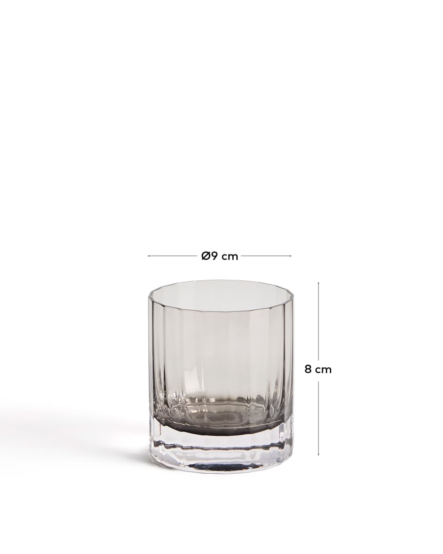 Clarien grey glass cup, 30 cl