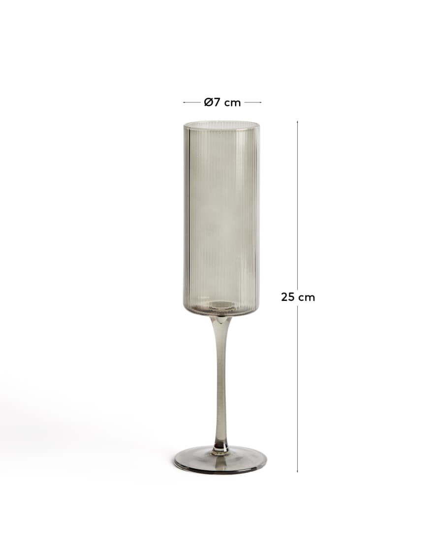 Eluria grey champagne glass, 24.5 cl