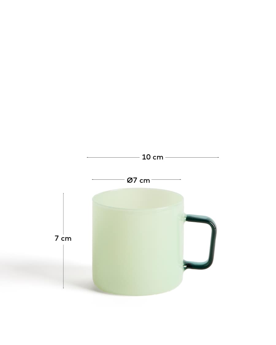 Micla light green glass mug
