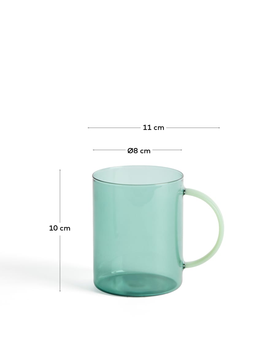 Micla green glass mug