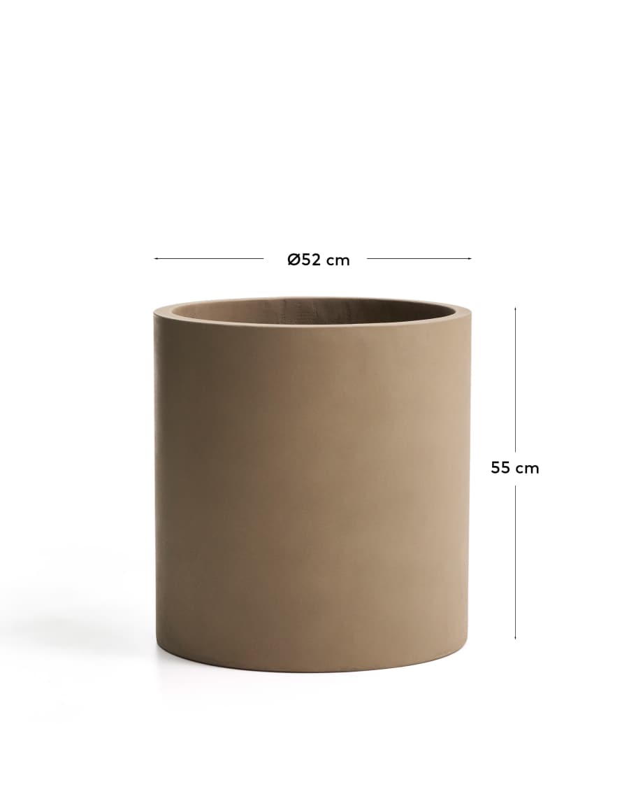 Aiguablava grey cement planter Ø 52cm