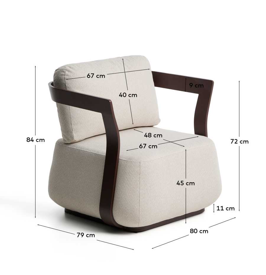 Poltrona da esterno Tamaris in alluminio marrone