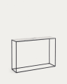Rewena console table with Kalos Blanco porcelain top and steel structure, 110 x 75 cm