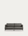 Tanya 2 seater sofa upholstered in dark grey 183 cm FSC Mix Credit