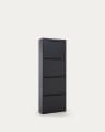 Schuhschrank Ode 50 x 136 cm 4 Türen dunkelgrau