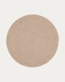 Rodhe 100% PET round rug in beige, Ø 150 cm