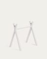 Maralis kid's teepee gym made from solid beech wood with a white finish