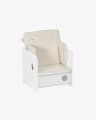 100% organic cotton (GOTS) Nuun highchair cushion with natural finish