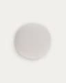 Tamanne 100% linen round cushion cover in white Ø 45 cm