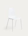 Whatts chair with steel legs in white finnish