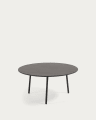 Mathis Couchtisch Zementfaser und Stahlbeine mit schwarzem Finish Ø 70 cm