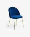 Ivonne blue velvet chair