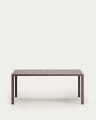 Culip aluminium outdoor table in powder coated brown finish, 180 x 90 cm
