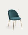 Ivonne turquoise velvet chair