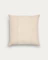 Zaira cushion cover 100% cotton and white velvet 45 x 45 cm