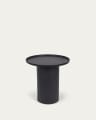 Fleksa round side table in black metal Ø 45 cm