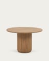 Licia round table made from solid mango wood with natural finish Ø 120 cm