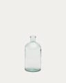 Brenna vase in 100% recycled transparent glass, 28 cm