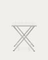 Faltbarer Gartentisch Torreta aus Aluminium mit hellgrauem Finish 70 x 70 cm