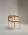 Icaro stackable solid teak wood chair in a natural finish, FSC 100%