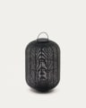 Saranella large portable table lamp in black polyrattan