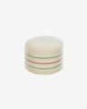 Pouf rotondo Daiana in cotone color beige e multicolor Ø 40 cm