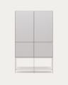 Vedrana Highboard 4 Türen MDF weiß lackiert 97,5 x 160 cm