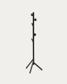Nadue coat rack in solid beech wood with black finish 170 cm