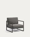 Comova Sessel 100% outdoor dunkelgrau und aus schwarzem Aluminium