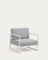 Sessel Comova 100% outdoor blau und Aluminium weiss