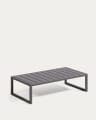 Couchtisch Comova 100% outdoor aus Aluminium schwarz 60 x 114 cm