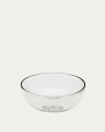 Silitia large bowl made of transparent recycled glass