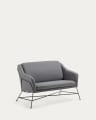 Brida 2-Sitzer-Sofa dunkelgrau 128 cm