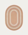 Leeith rug, 100% PET in orange, Ø 160 x 230 cm